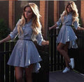 Stylish 3Sixty5 women's Tibetan blue dress with bold stripe pattern, sleeveless, knee-length casual blouse dress for women.