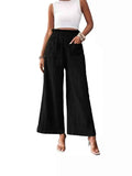 Black women's Stylish 3Sixty5 smooth silhouette pants, showcasing a sleek, fitted design perfect for casual or dressy wear.