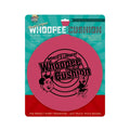 Giant pink whoopee cushion on teal retro-style packaging with cartoon illustrations of a prank.