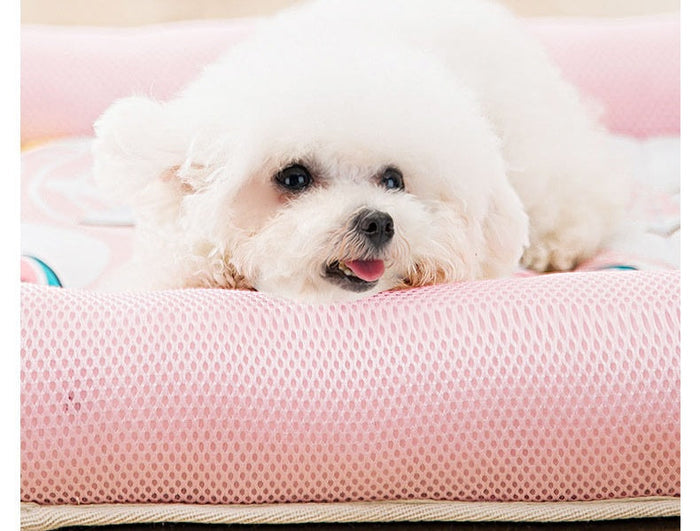 Soft breathable pet cooling mat for dogs and cats, XL size, ideal for summer relaxation, from dealonlinenz.