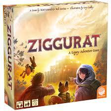 Square board game box showing characters and animals facing a sunlit stone temple in a warm, painterly landscape.